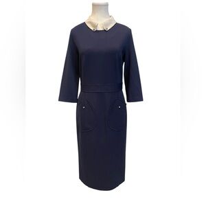 VICTORIA by VICTORIA BACKHAM navy blue dress Sz XL